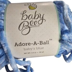 Baby Bee Adore-A-Ball Yarn Baby's Blue 400 Bulky 3.5oz 92yd Poly. Hobby Lobby